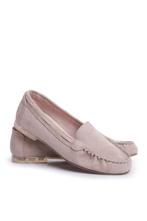 Sergio Leone Women's Suede Beige Moccasins MK722