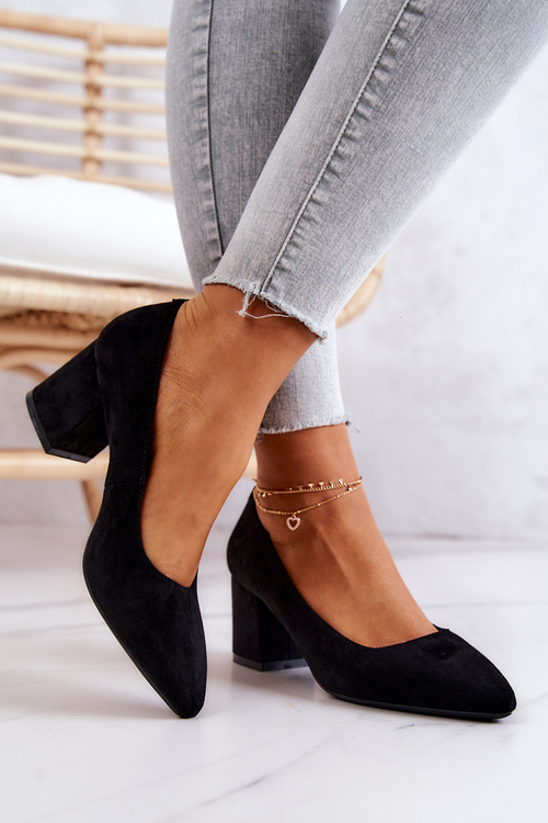 Suede Pumps Sergio Leone PB411 Black