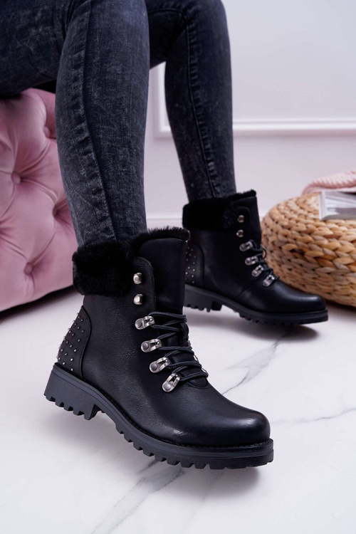 Women's Boots Trappers Faux Fur Black Ergost