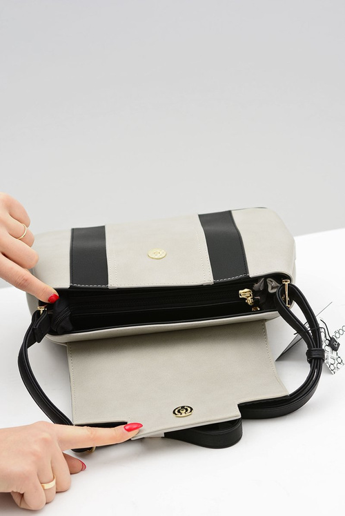 Nobo Women's Medium Classic Black and Gray Handbag