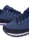 Solid Men's Navy Blue Trekking Boots Newlans