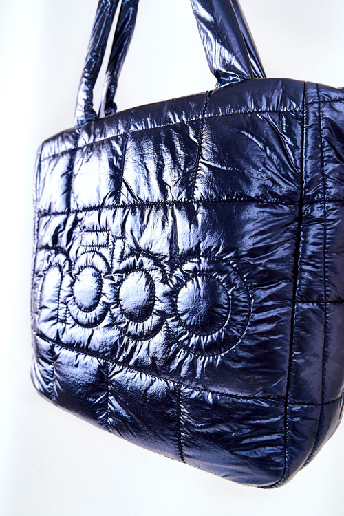 Quilted Strap Handbag NOBO L3030 Navy Blue
