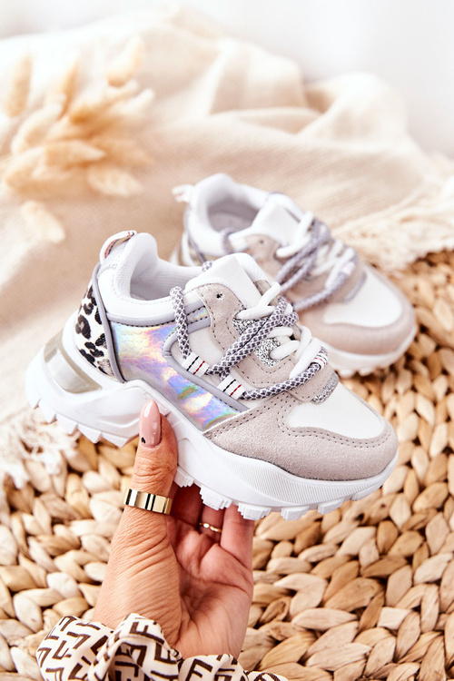 Dziecięce Sportowe Buty Sneakersy Białe Rommie