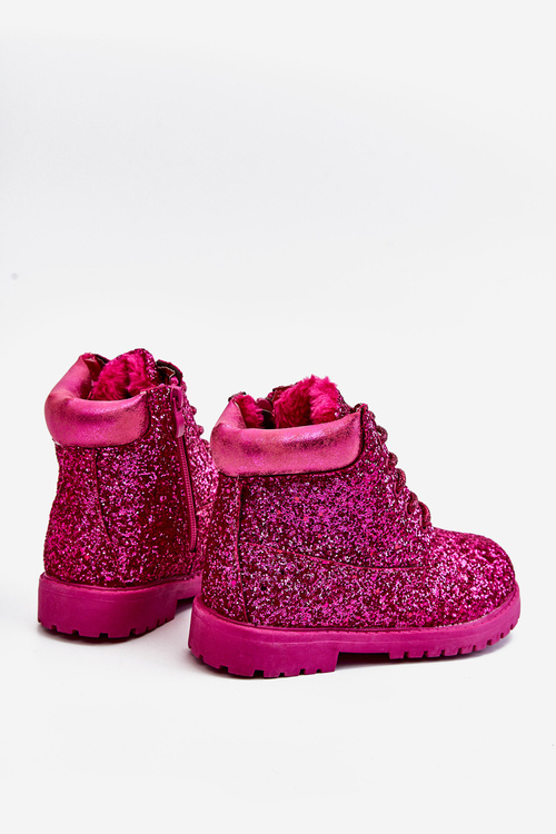 Children's Insulated Glitter Boots Fuchsia Mermaid