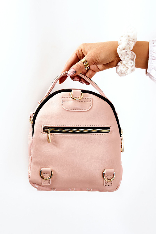 Women's Leather Backpack NOBO L1341-C004 Pink
