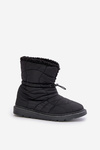Śniegowce Ocieplane Futerkiem Typu Baranek Ze Ściągaczem Czarne Vamidra