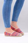 Lu Boo | Women's Slip-on Linen Espadrilles Aztec Coral Bimbi.