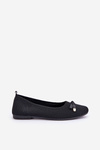 Mesh Ballet Flats With Bow Black Bianila