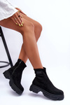 Classic Suede Fleece Boots Black Vergilia 