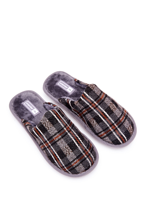 Men's Padded Grille Slippers Grey Whisper