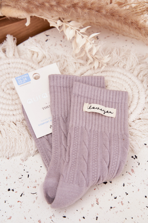 Warm Women's Wool Socks Gray