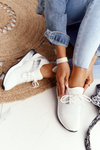 Women’s Sport Shoes Sneakers White-Silver Netta
