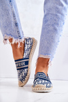 Espadryle Klasyczne Na Płaskiej Podeszwie Niebieskie Warm Time