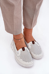 Perforated Ballet Flats Made Of Natural Leather Vinceza 95336 White