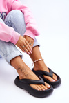 Women's Foam Flip Flops Black Roux