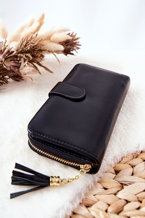 Large Women's Wallet With Extra Wallets Black