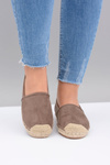 Lu Boo Suede Linen Slip On Ramen Espadrilles