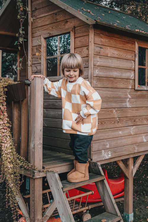 Kids' Warm-up Snow Boots Khaki Gooby