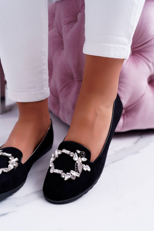 Black Women's Ballerina Ballerinas Zirconia Nergo