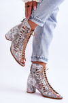 Suede Openwork Boots Maciejka 04040-11 White