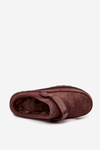 Women s Warm Slippers with Fur on Platform Chocolate Azida