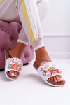 Women's Flip Flops With Flowers White Enrissa