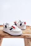 Classic Children's Sports Shoes White and Red Marlin