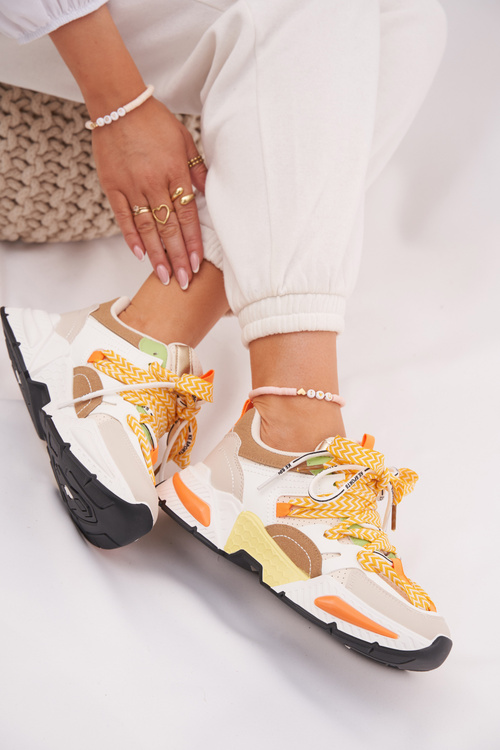 Buty sportowe Sneakersy Z Podwójnym Sznurowaniem Damskie Multikolor Efobell