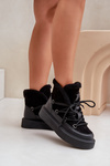 Snow Boots On Platform Black Tamidra