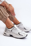 Women's Sports Shoes Sneakers White-Black Leranea