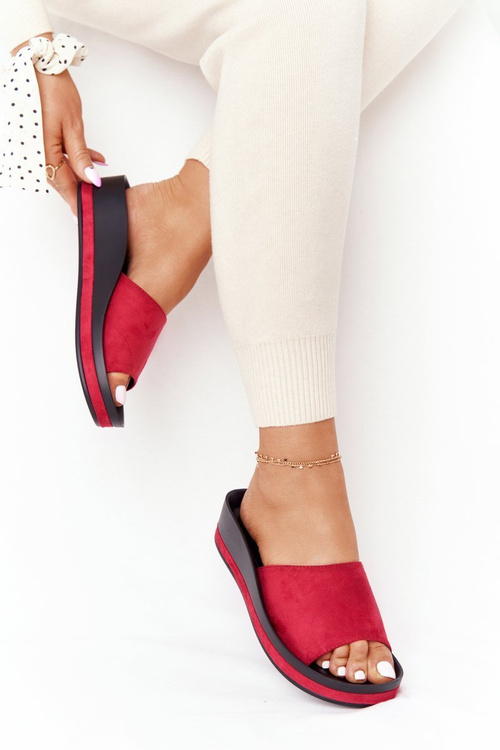 Wedge Slippers Vinceza 21-17113 Red