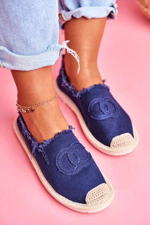 Classic Women's Espadrilles Navy Blue Flaure