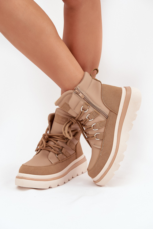 Women's Ankle Boots Platform Camel Liorae