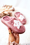 Children's Padded Slippers Stars Dark Pink Nelli