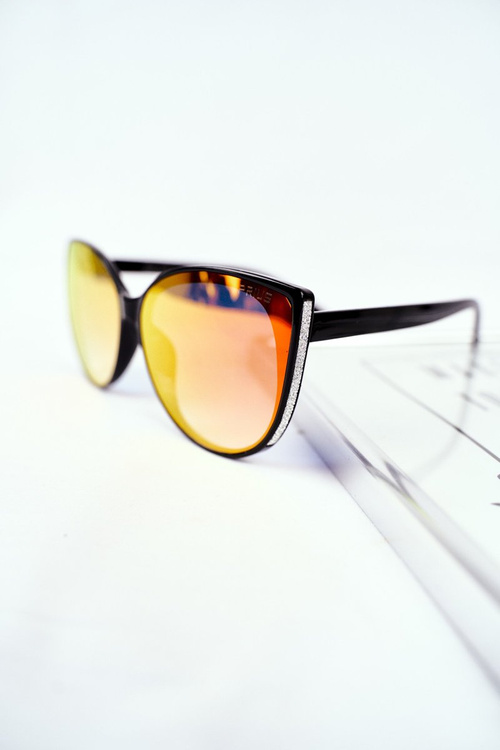 Black Women's Sunglasses Prius PR-V26 Red Glass Glitter