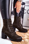 Women's Boots On High Heels Khaki Vimen