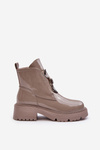 Women's Lacquered Boots with Decoration Beige SBarski MR870-53