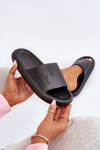 Women's Lightweight Black Foam Slides Fenicva