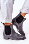 Shiny Rubber Boots Galoshes Grey Umbrella