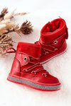 Children's Snowboots with Zircons Red Wellma