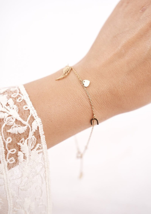 Women's Bracelet Celebrity Gold Wing Horseshoe Camilla