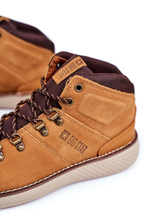 Men's Trekking Boots Leather Big Star Camel GG174491