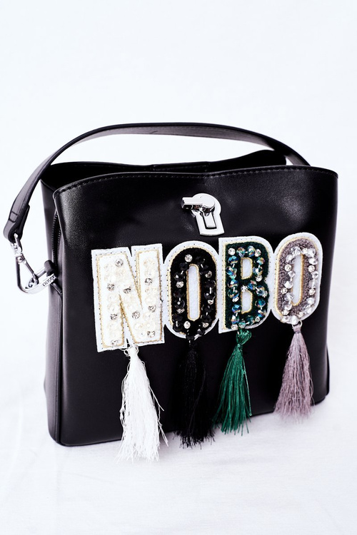 Messenger Bag With Fringes NOBO K2980 Black