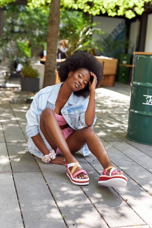 Foam Wedge Sandals Big Star HH274A083 Pink