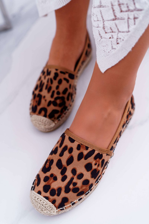 Women's Suede Slip-on Espadrilles Leopard Jungle