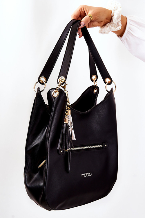 Classic Leather Handbag NOBO M3220-C020 Black