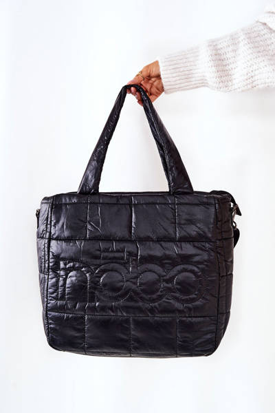 Quilted Strap Handbag NOBO L3030 Black