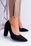 Black Suede Razor pumps