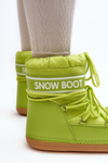 Women's tied snow boots in olive green Soia
