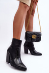 Women's Leather Cowboy Boots Black Fiorene